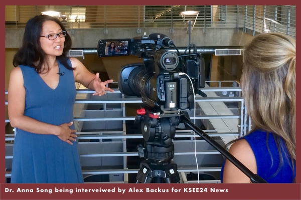 NCPC Director - Dr. Anna Song being interviewed by KSEE24 TV News