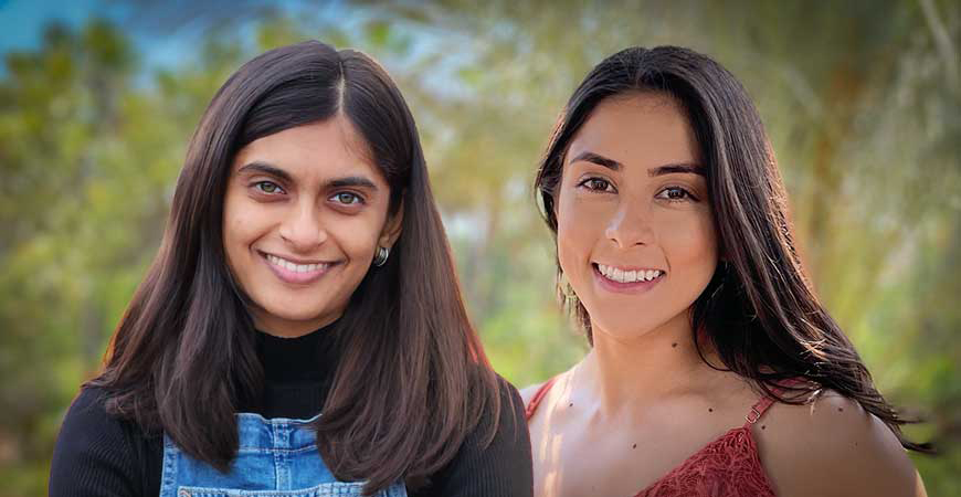 Two female grad students 