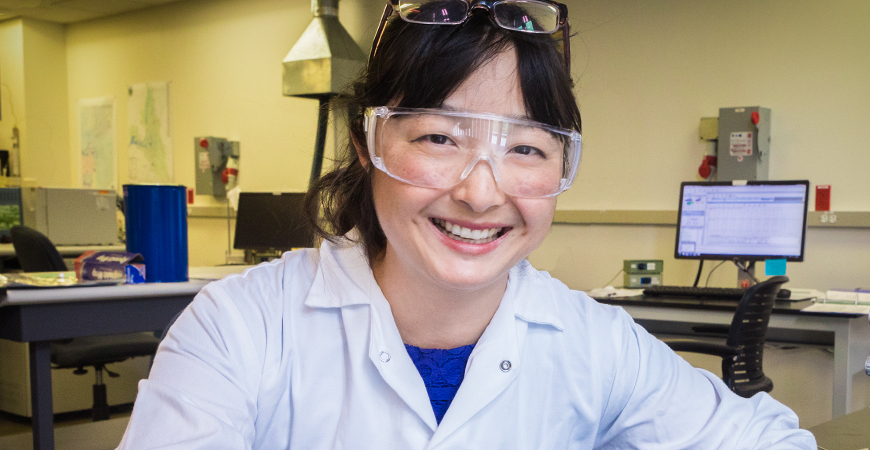 Life and Environmental Sciences Professor Sora Kim studies climate change by examining the isotopes in fossilized shark teeth.