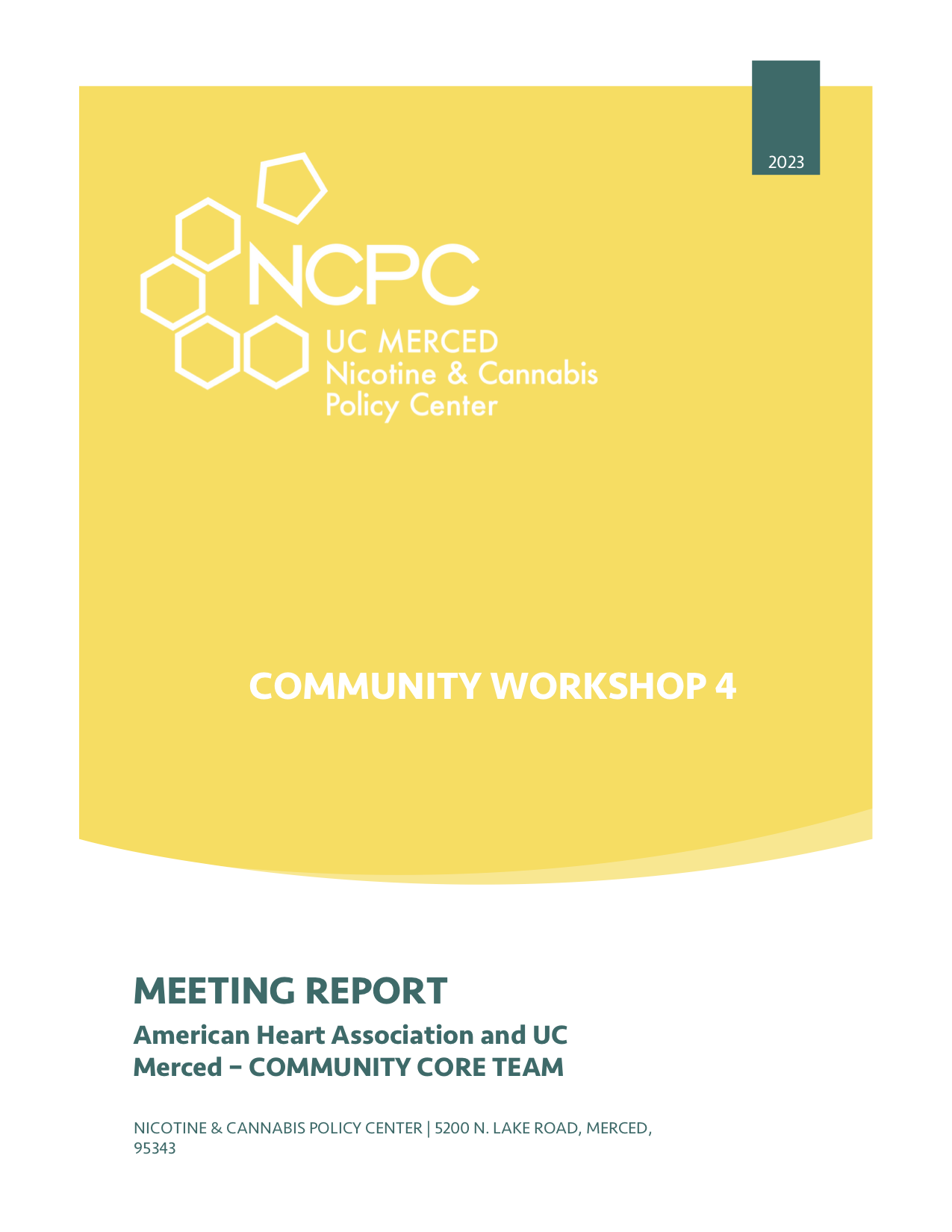 NCPC Community Core Workshop 4